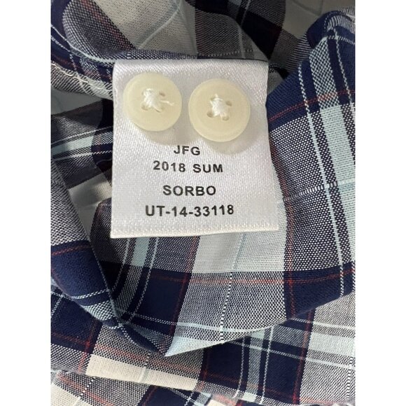 UNTUCKIT Womens Sorbo Button Up Blouse~Size 4~Blue Plaid Long Sleeve NWT L11 21 - Picture 12 of 12